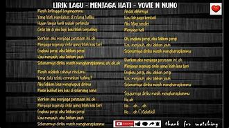 Lyrics Jaga Mata Jaga Hati Lirik